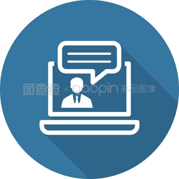 连接未来 在线咨询图标在销售网络设备中的商业价值与平面设计策略